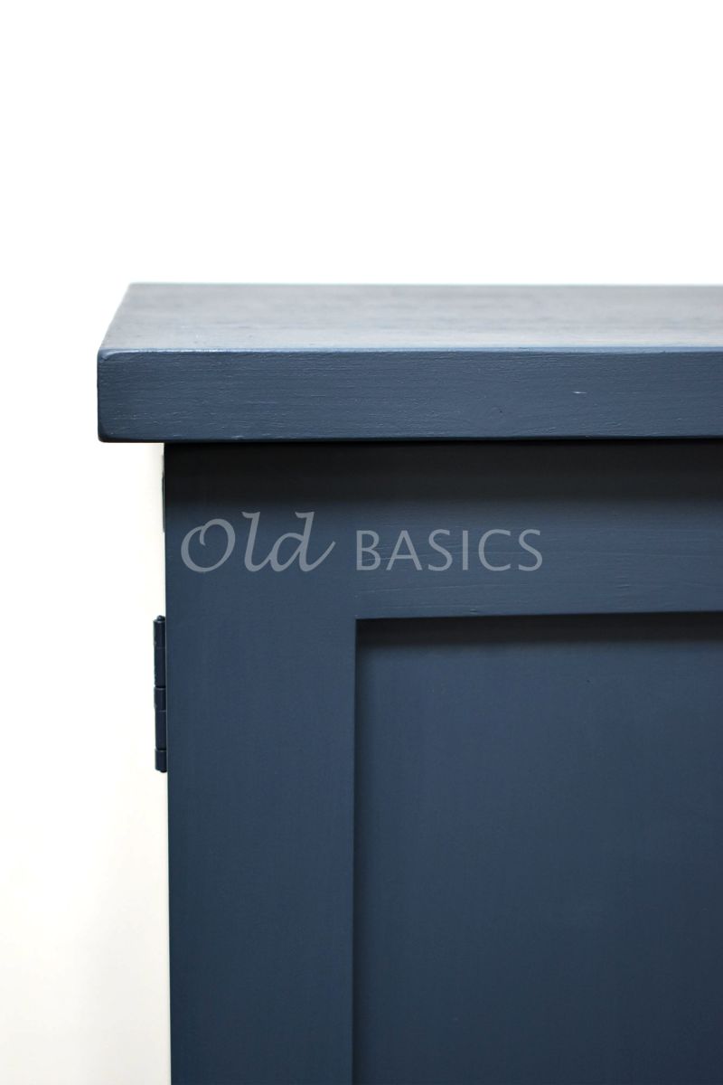 Detail van Dressoir Grenoble, 3 deuren, RAL5008, blauw, materiaal hout